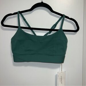 L*Space Active Time Out Sports Bra Green XS NWT Adjustable Straps